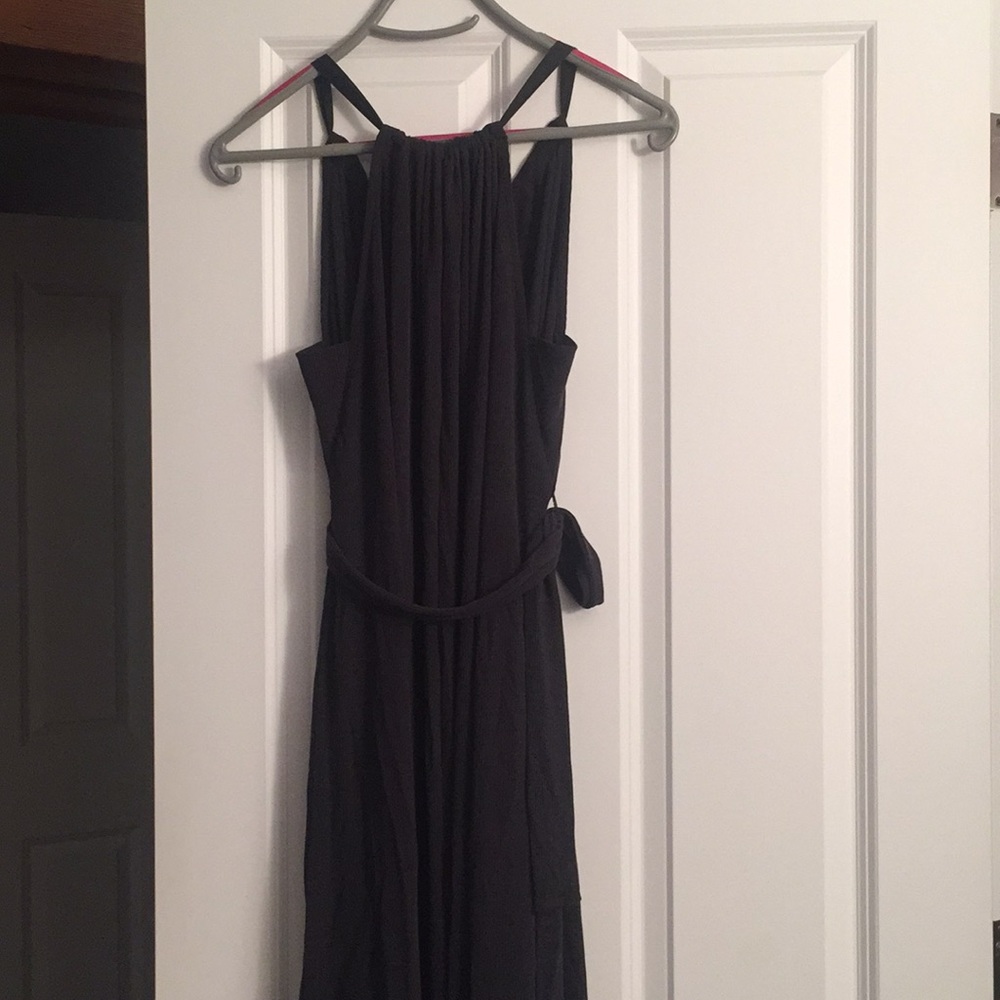 Black Anthropologie culotte jumpsuit (summer 2017)